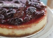 Tarta de queso con higos en almíbar