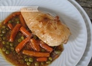 Pollo a la jardinera con cerveza negra
