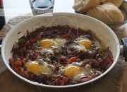 Huevos al vino de Somontano
